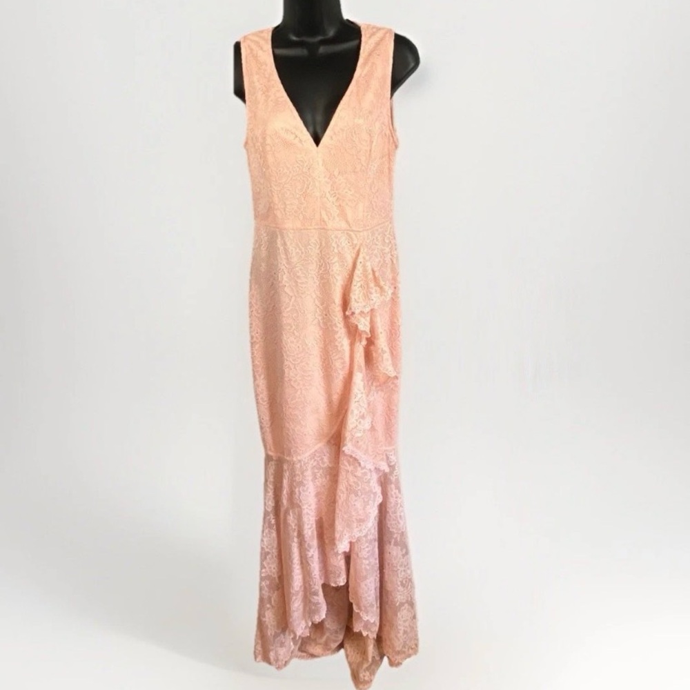 Fairycore Whimsical Lace Dress Women’s M Fitted Mermaid Stevie Nicks Wedding